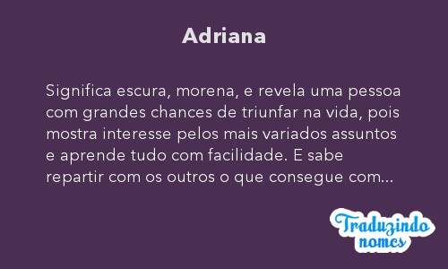 adriana  Significados dos nomes, Deusa do fogo, Nomes