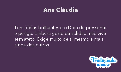 Significado Do Nome Ana Claudia Detalhes E Origem Do Nome Ana Claudia Nomes Clickgratis