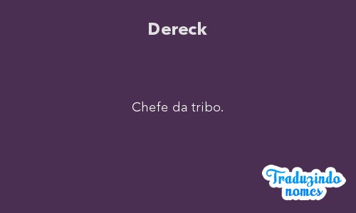 Significado do nome Dereck