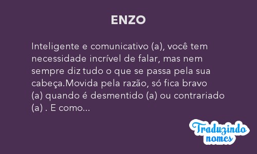 Significado Do Nome Enzo Detalhes E Origem Do Nome Enzo Nomes Clickgr Tis