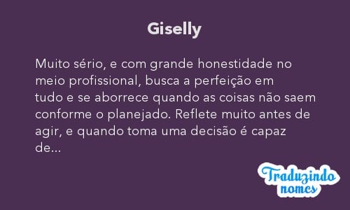 Significado do nome Giselly