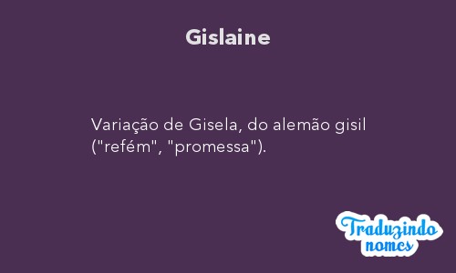 Significado do nome Gislaine