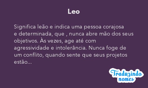 Significado do nome Leonardo - Dicionário de Nomes Próprios