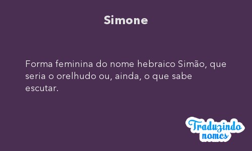 Significado do nome Simone